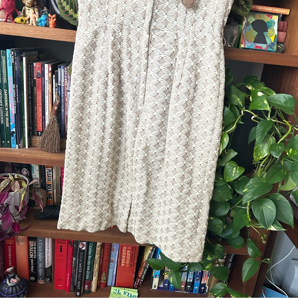 Vintage Cream & Tan Belted Sweater Dress - Picture 8 of 14